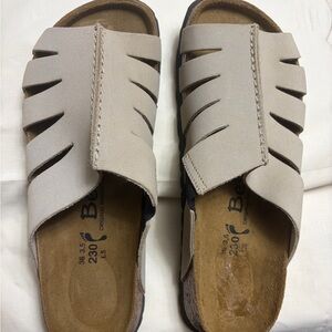 Beige Slip-On Sandals for Women